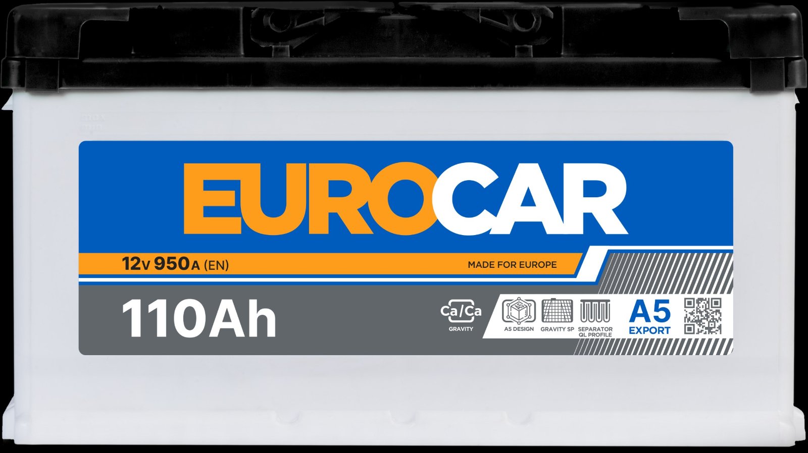 Акумуляторна батарея А5 EUROCAR 6ст-110АЗ(1) (L5) 950A 12v (В03) (STD)